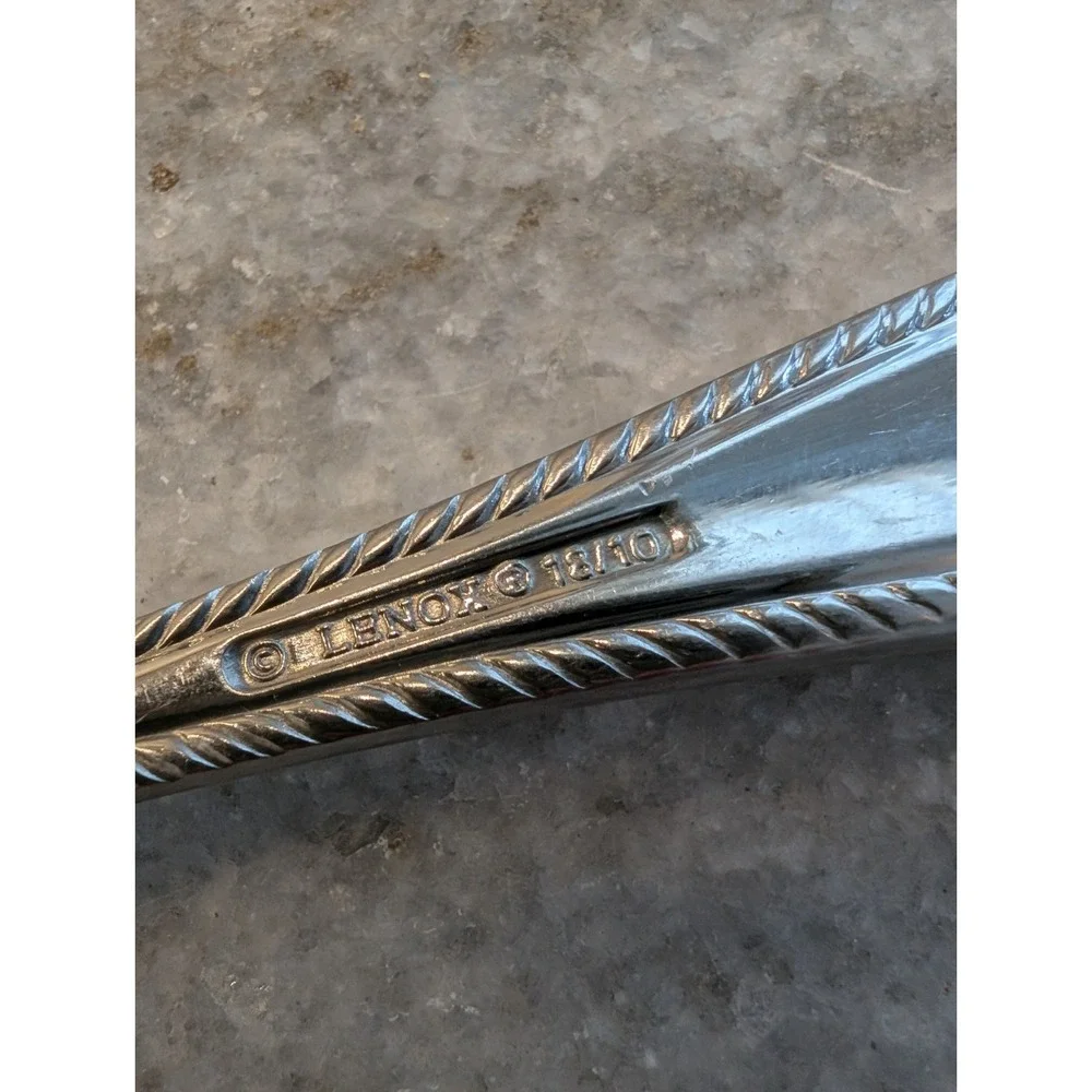 4 Lenox TUDOR BEAD Stainless 18/10 Glossy Rope Edge Flatware